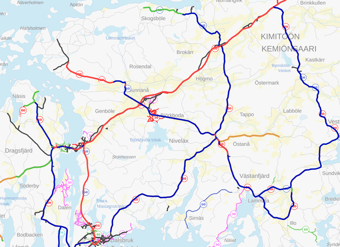 Kemiönsaaren gravel-paratiisin isommat tiet joita hyvä vältellä